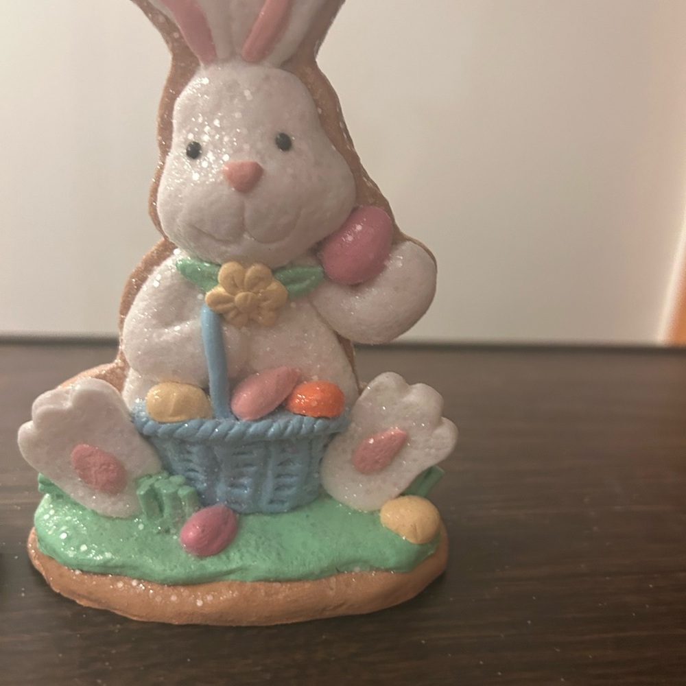 3 Easter Bunny Lamb Duck Gingerbread Cookie Figurines Valerie Parr Hill - Picture 3 of 5